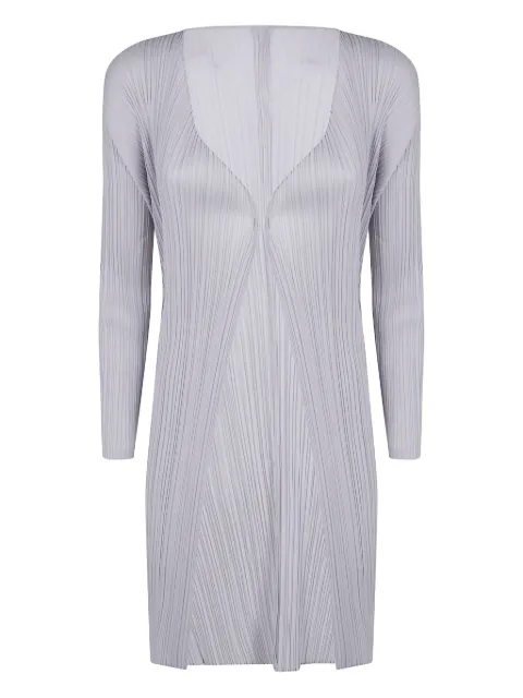 Pleats Please Issey Miyake abrigo con pliegues