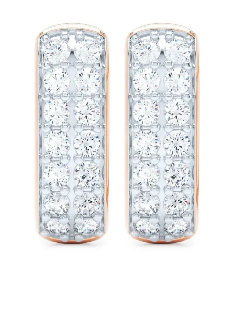 LOEV  14K rose gold Allday diamond huggie earrings