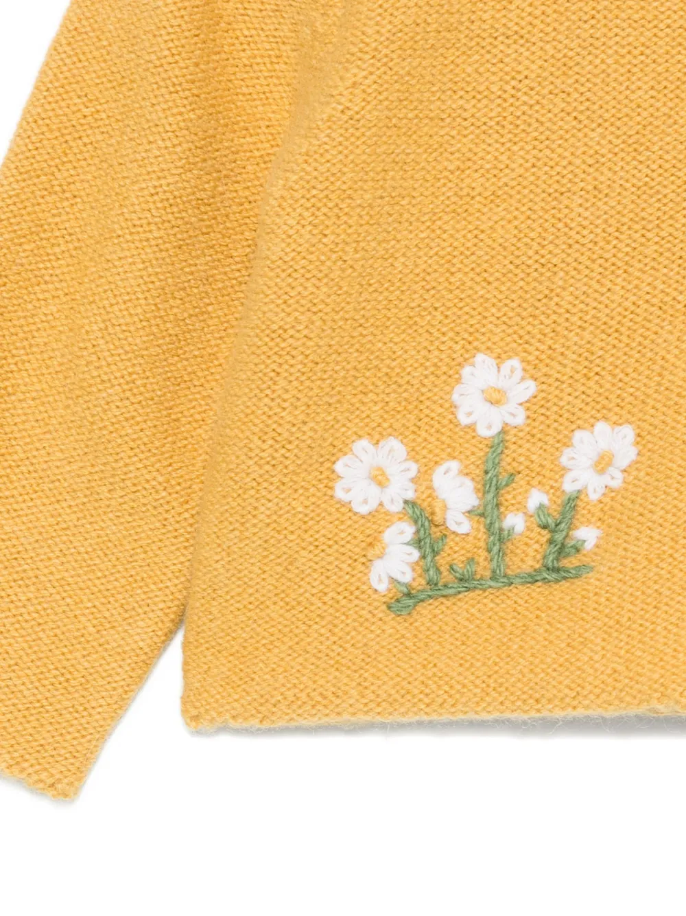 Mariella Ferrari Vest met geborduurde bloemen Geel