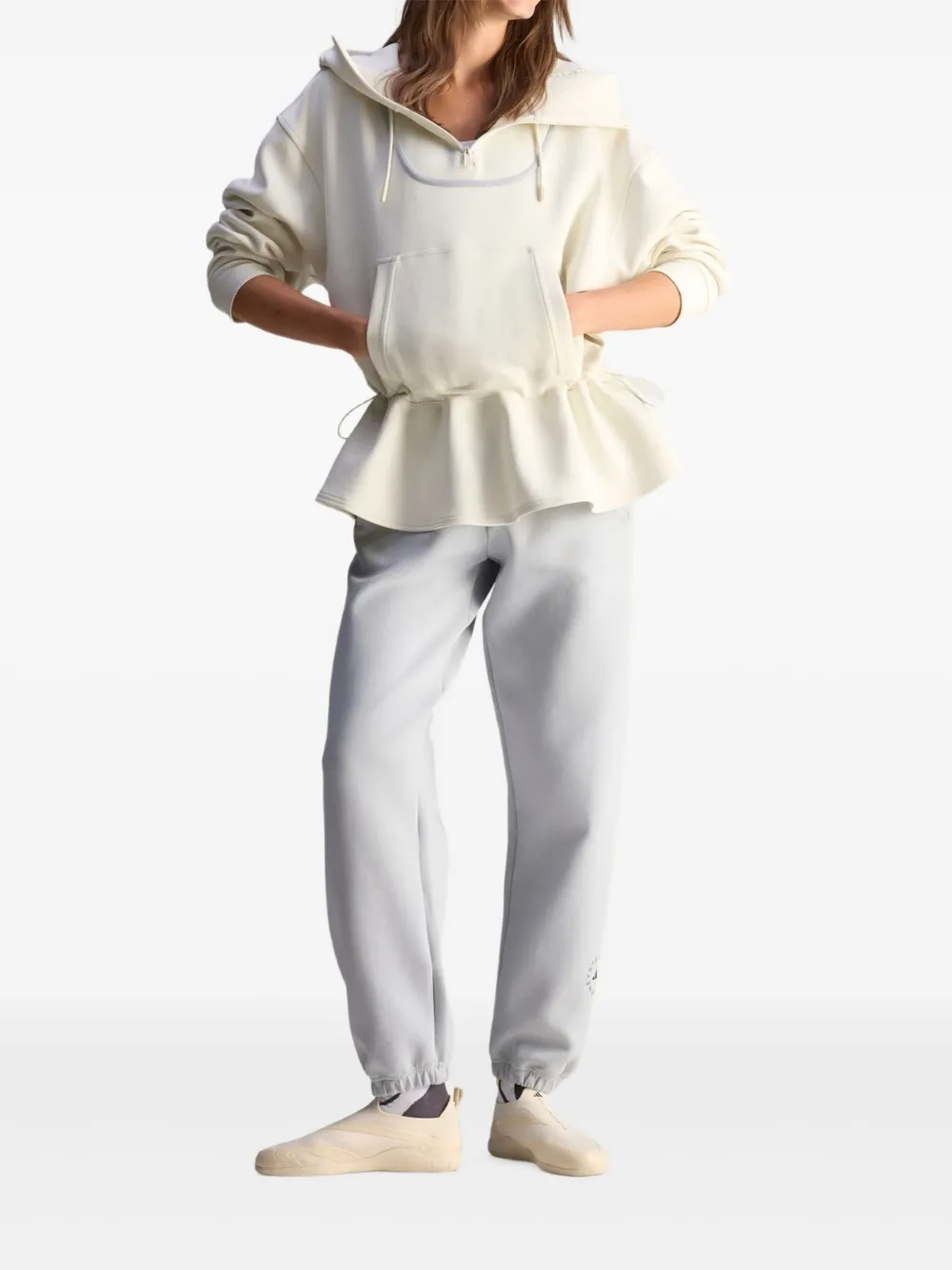 Adidas by Stella McCartney ASMC peplum hoodie - Beige