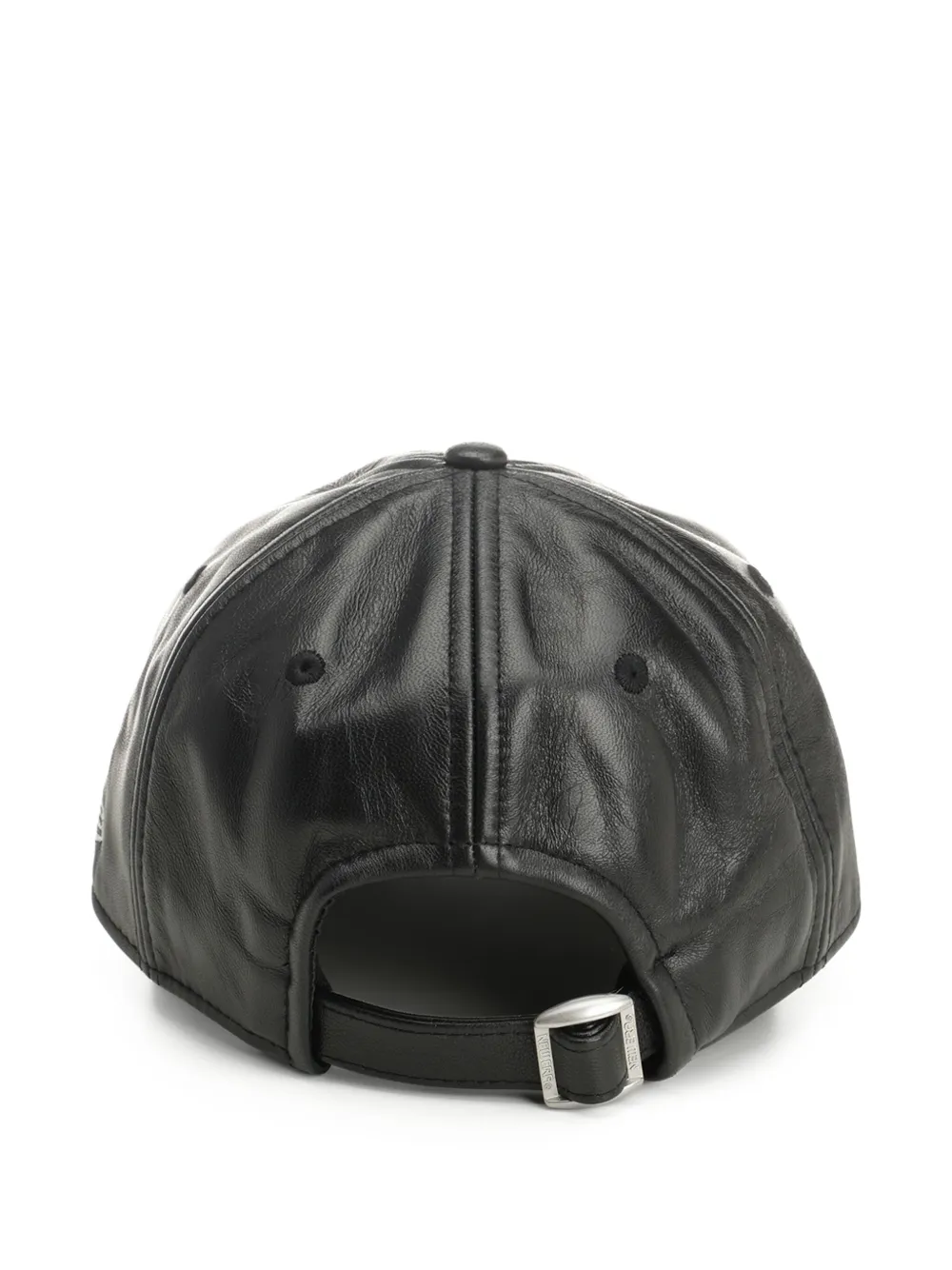 New Era New York Yankees Leather Cap In Black