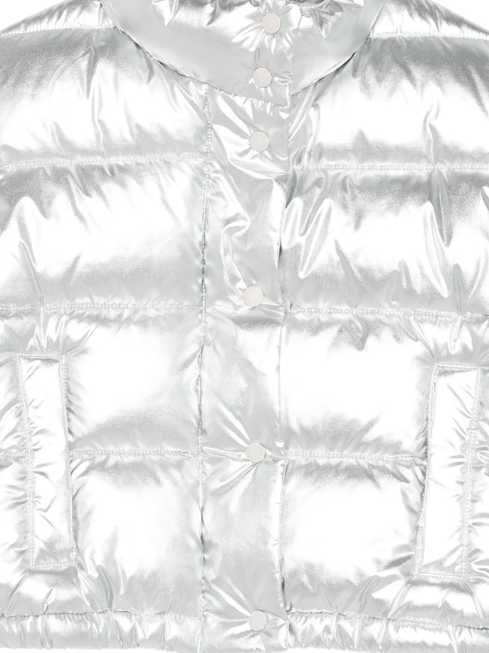Save The Duck Metallic-finish Quilted Jacket In Metallic