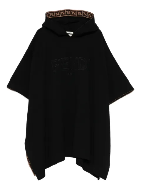 Fendi Kids FF-motif hooded poncho