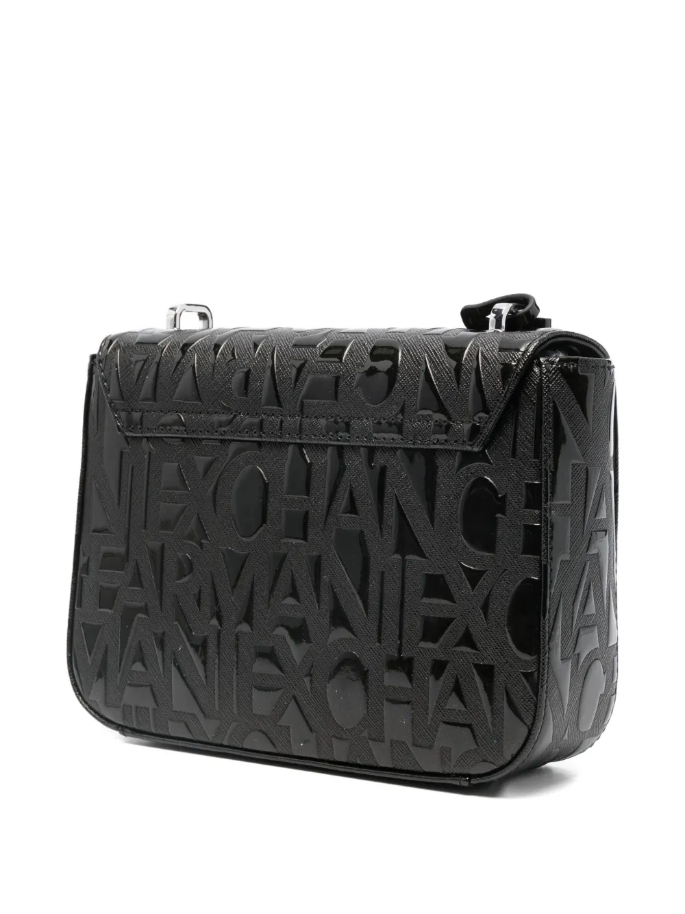 Armani Exchange Logo-embossed Satchel Bag In Black