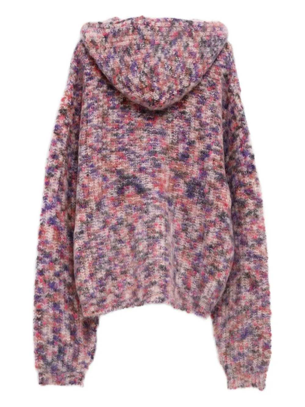 Erl Zipped Hooded Knit Hoodie In Multi