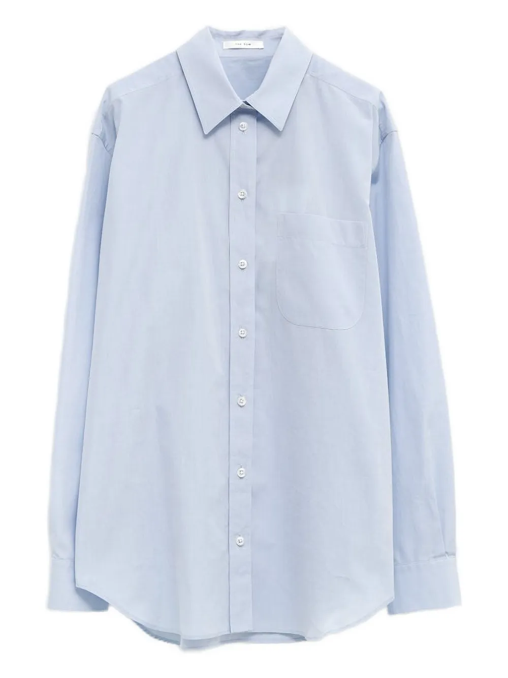 The Row Long-sleeve Cotton Shirt In Blue