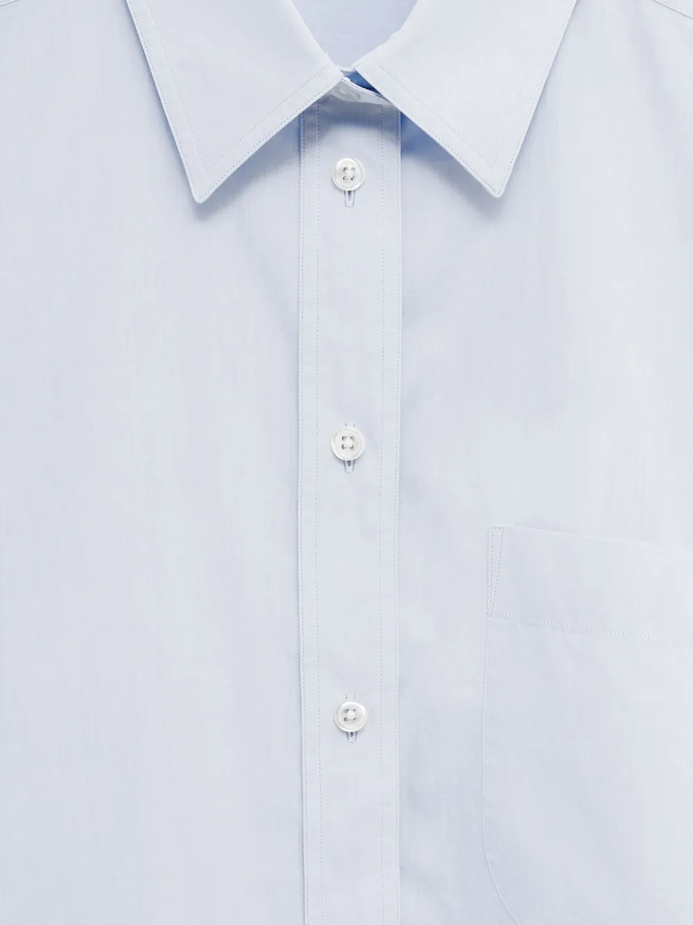 The Row Katoenen blouse met lange mouwen Blauw