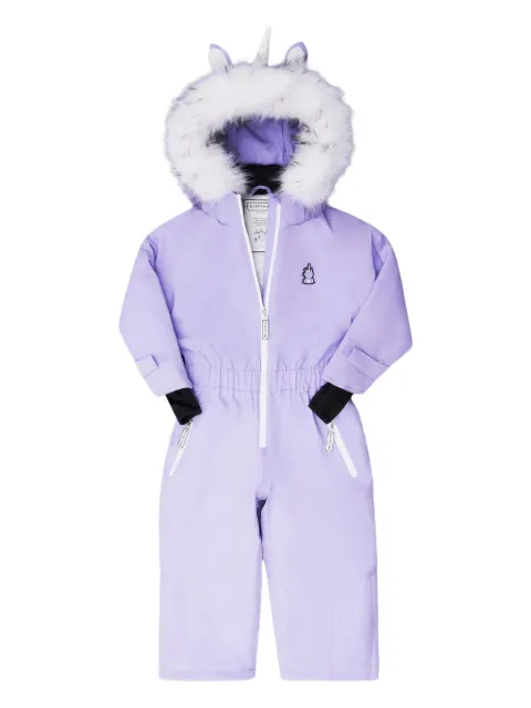 Roarsome faux-fur hooded snowsuit