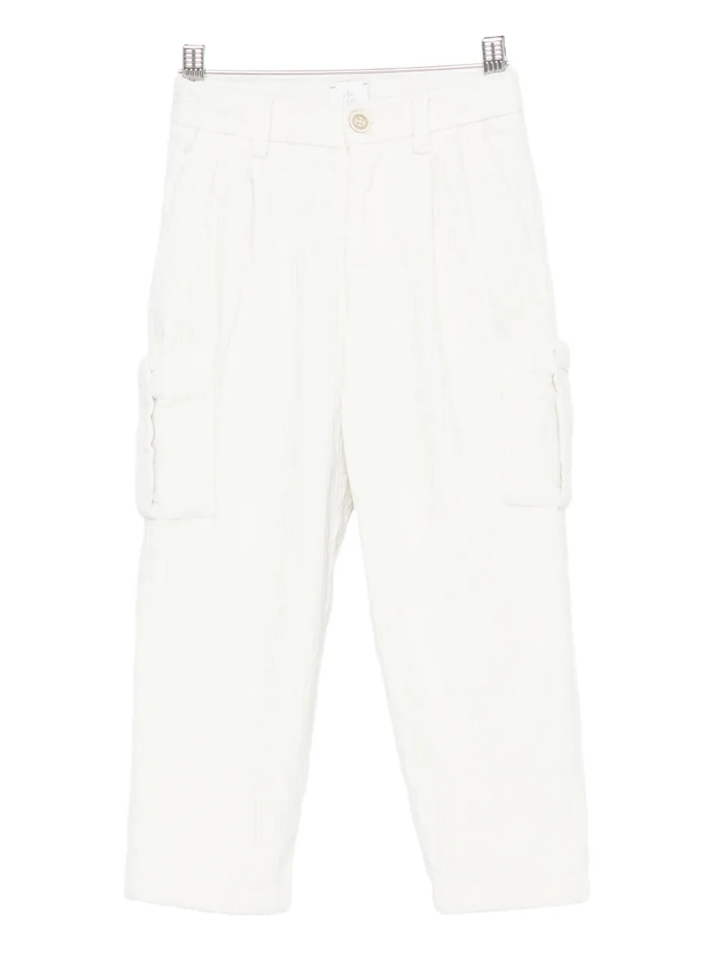 Eleventy Kids pleat-detail cargo trousers | White | Image 1