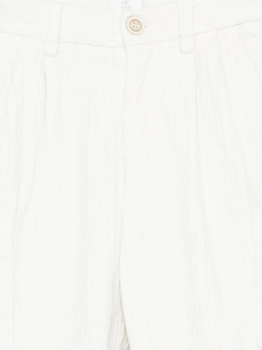 Eleventy Pleat-detail Cargo Trousers In White