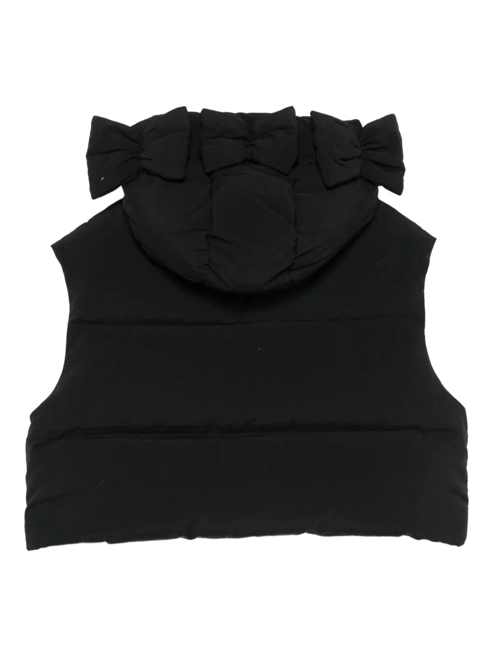 Simonetta bow-detail hooded gilet | Girls Padded Jackets | Image 2