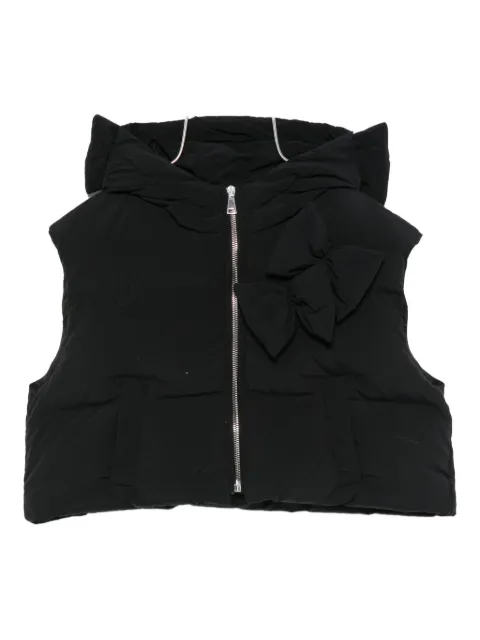 Simonetta bow-detail hooded gilet