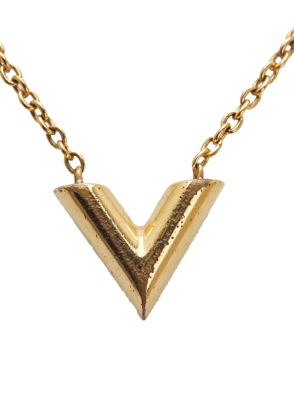 Louis Vuitton Pre-Owned 2018 Gold Plated Essential V Necklace costume necklace | Image 2