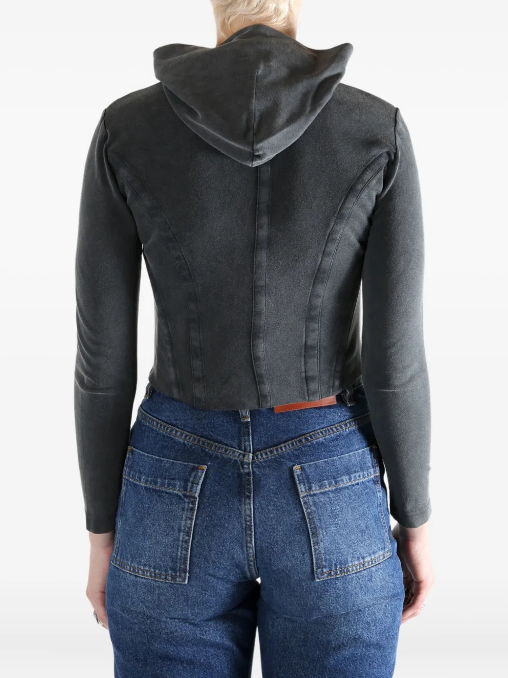 Balenciaga Hoodie met rits aan de bovenzijde Grijs