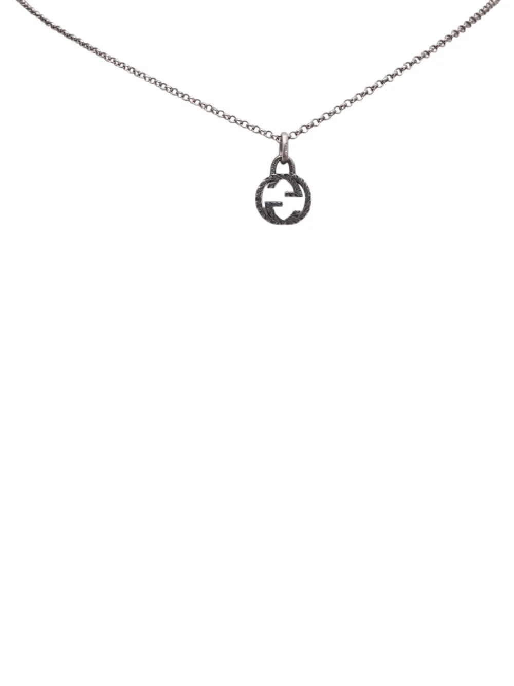Gucci Pre-Owned 2000-2015 Sterling Silver Interlocking G Pendant Gucci Pre-Owned 2000-2015 Sterling Silver Interlocking G Pendant