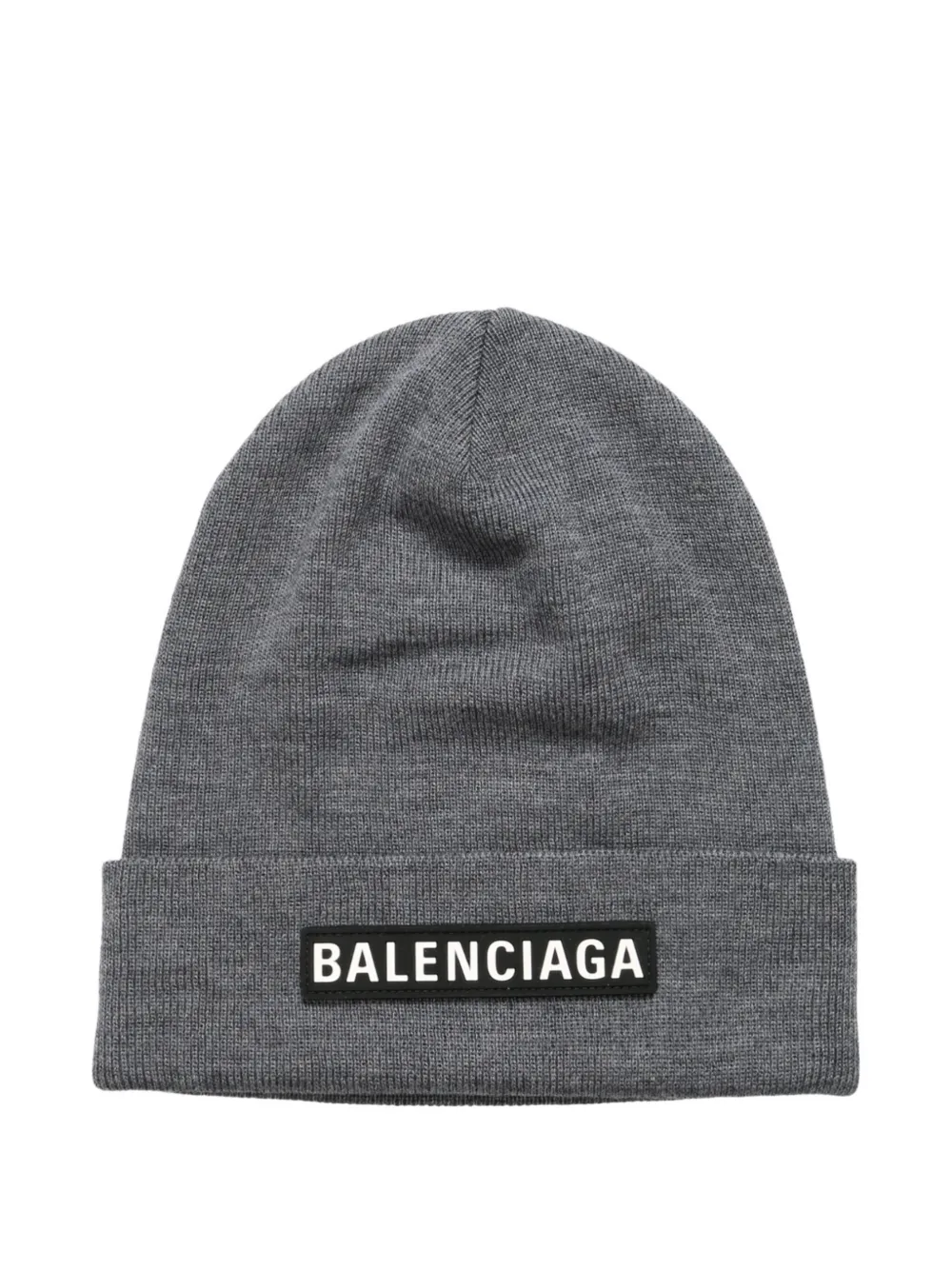 Balenciaga Bal Patch Beanie In Gray