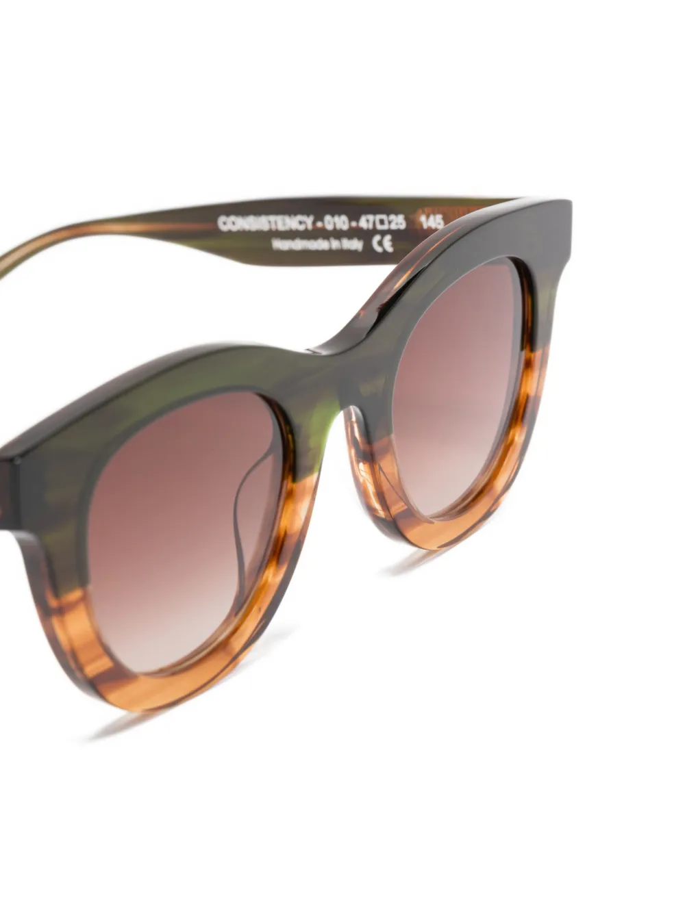 Thierry Lasry Consistency zonnebril met rond montuur Groen