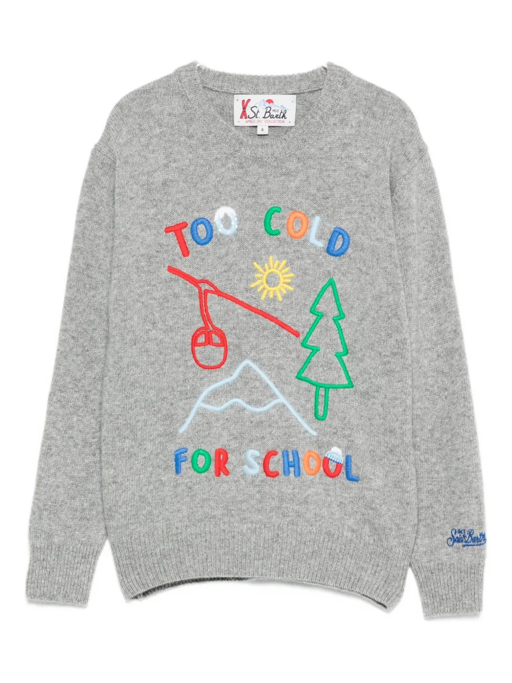 MC2 Saint Barth Kids Too Cold For School sweater | Grey | Image 1