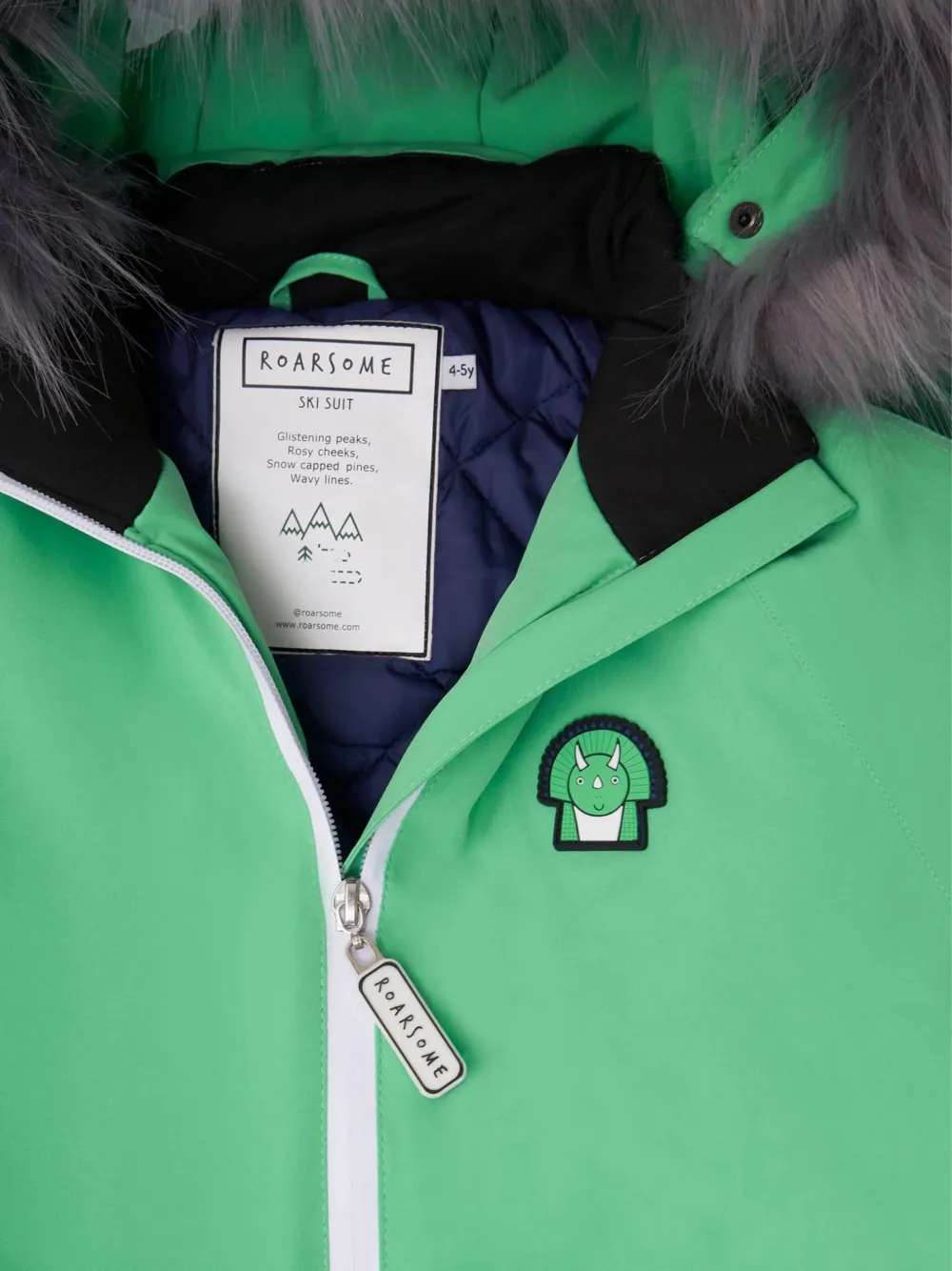 Roarsome Sneeuwpak met dinosaurus spikes Groen