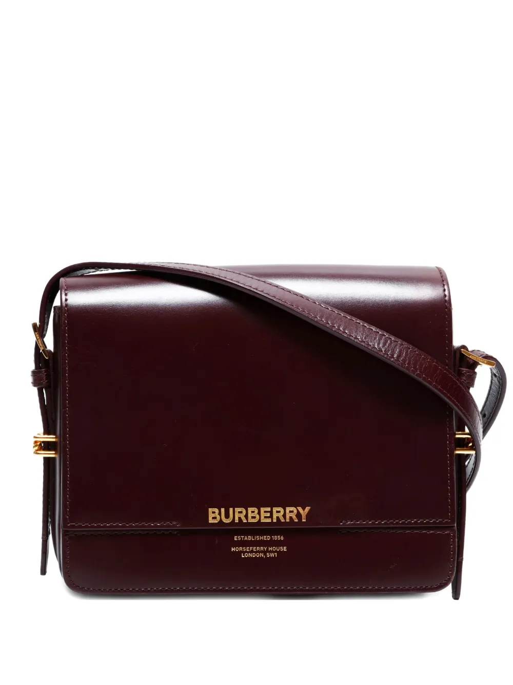 Pre-owned Burberry 2015-2025 Small Grace Satchel Bag In Red