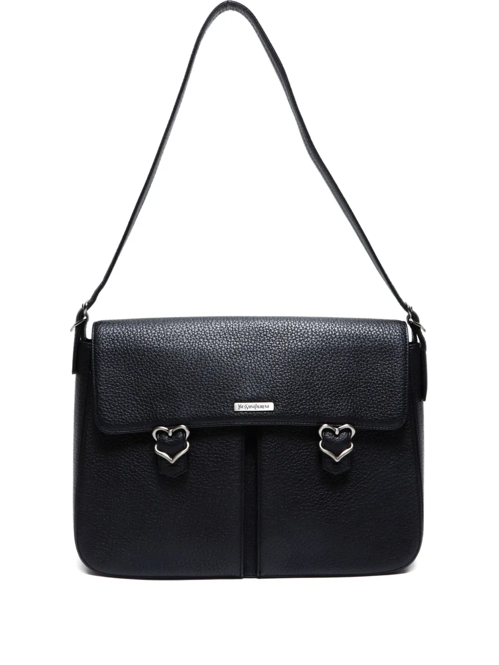 Saint Laurent Pre-Owned 1990-2012s Heart-detail shoulder bag | Black | Image 1