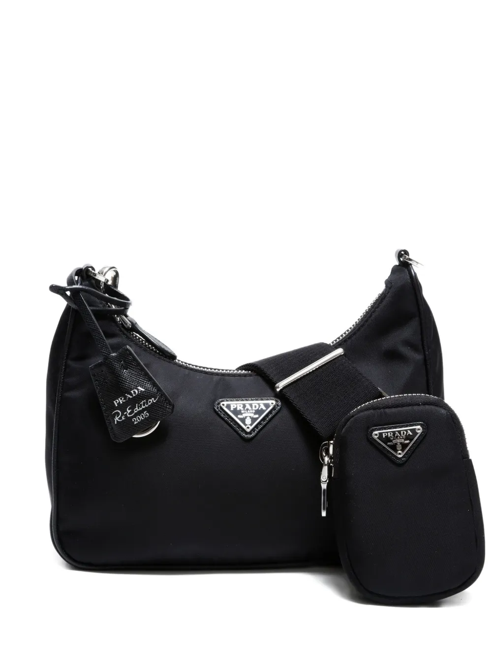 Pre-owned Prada 2020-2025 Re-edition 2005 Cross Body Bag In Black