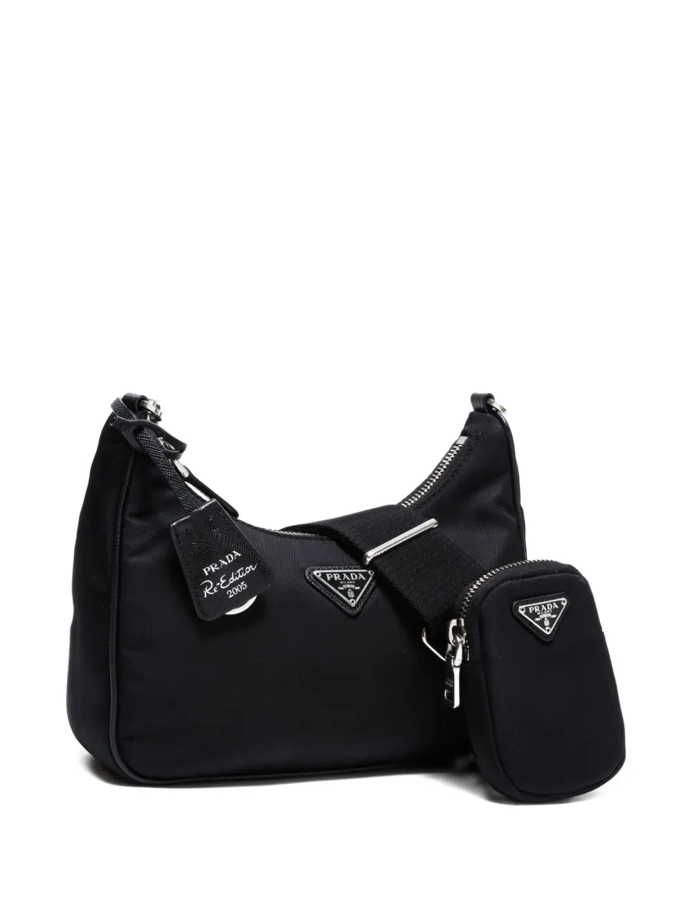 Pre-owned Prada 2020-2025 Re-edition 2005 Cross Body Bag In Black