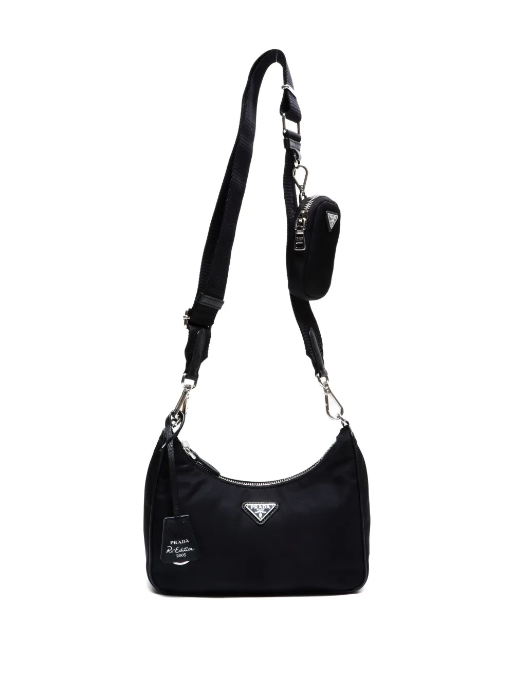 Pre-owned Prada 2020-2025 Re-edition 2005 Cross Body Bag In Black