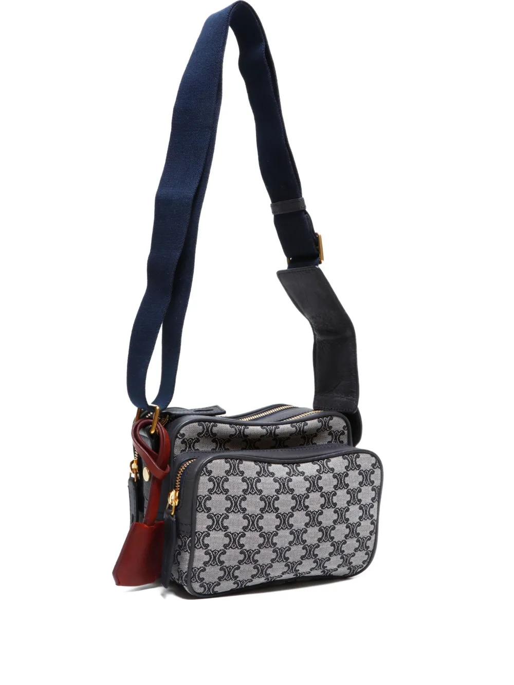 Celine Pre-Owned 2000s Macadam-monogram cross body Bag - ブラック Celine Pre-Owned 2000s Macadam-monogram cross body Bag - ブラック