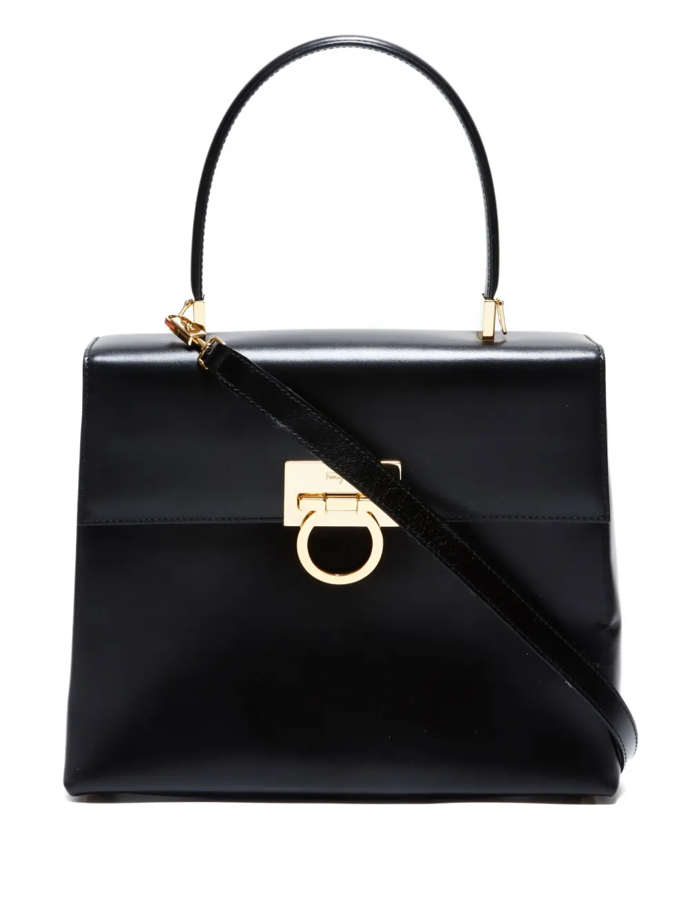 Ferragamo Pre-Owned 1990-2000s Ganchini 2-way satchel bag | Black | Image 1