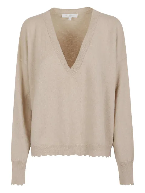 Antonelli scalloped V-neck sweater