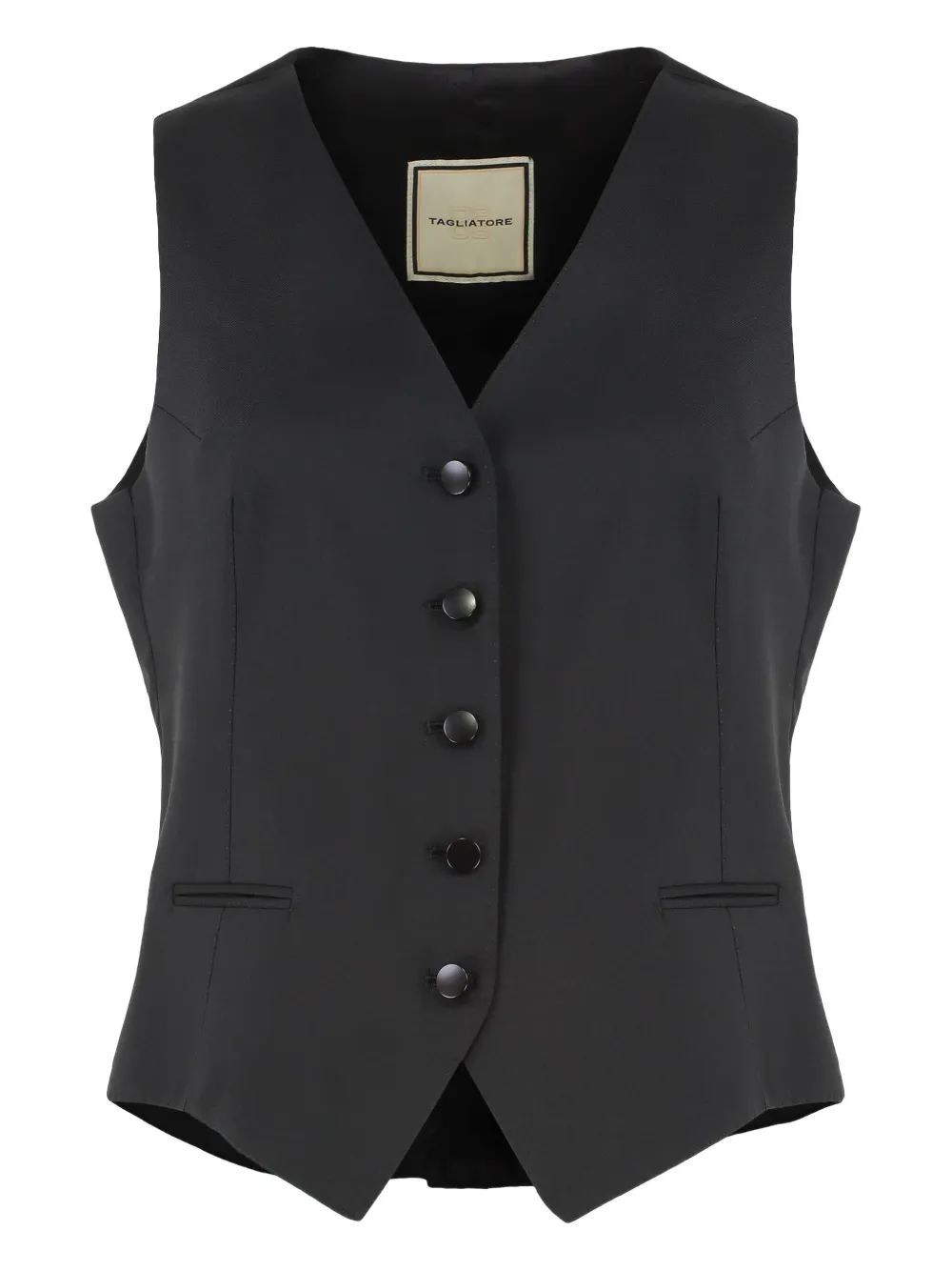 Tagliatore V-neck waistcoat | Black | Image 1
