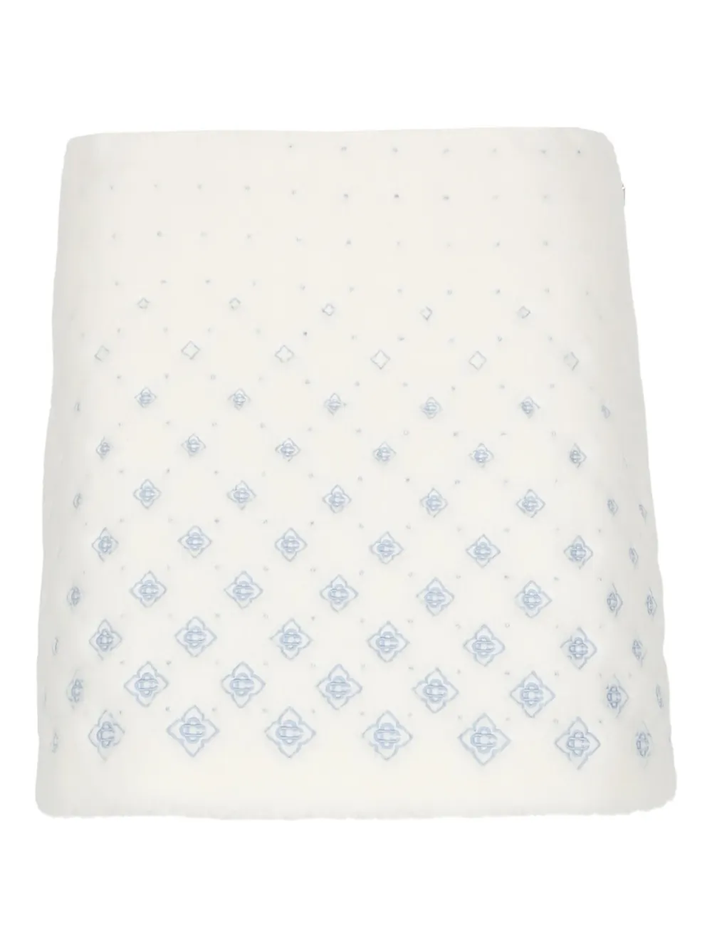 Casablanca Midi Length Skirt Logo Pattern In White