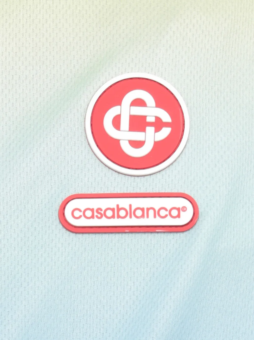 Casablanca Mesh jack met logo-applicatie Zwart