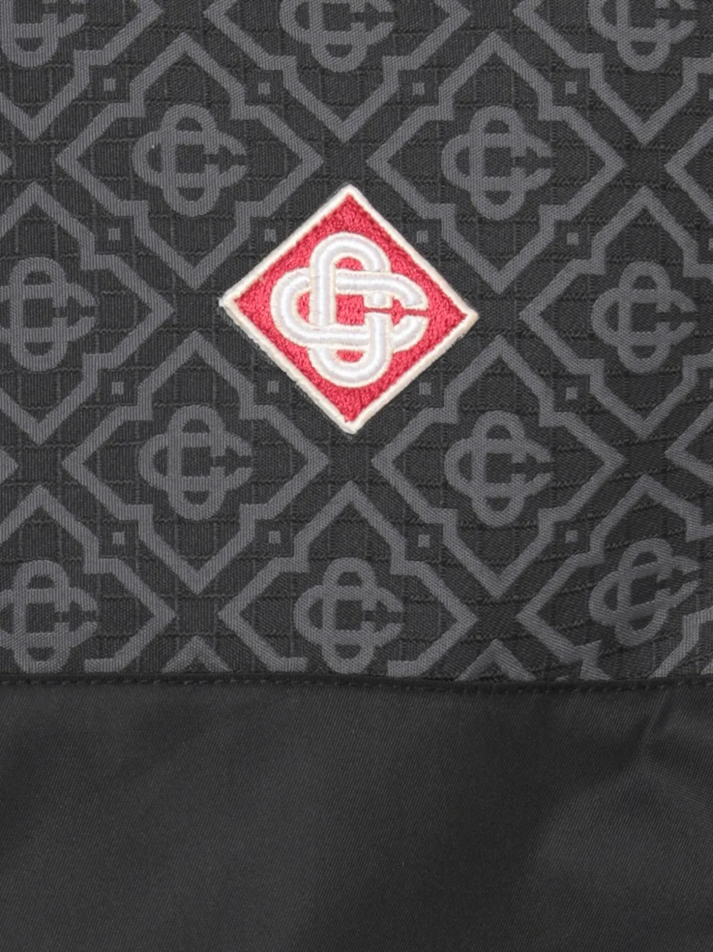 Casablanca Trui met halve rits en monogram Zwart