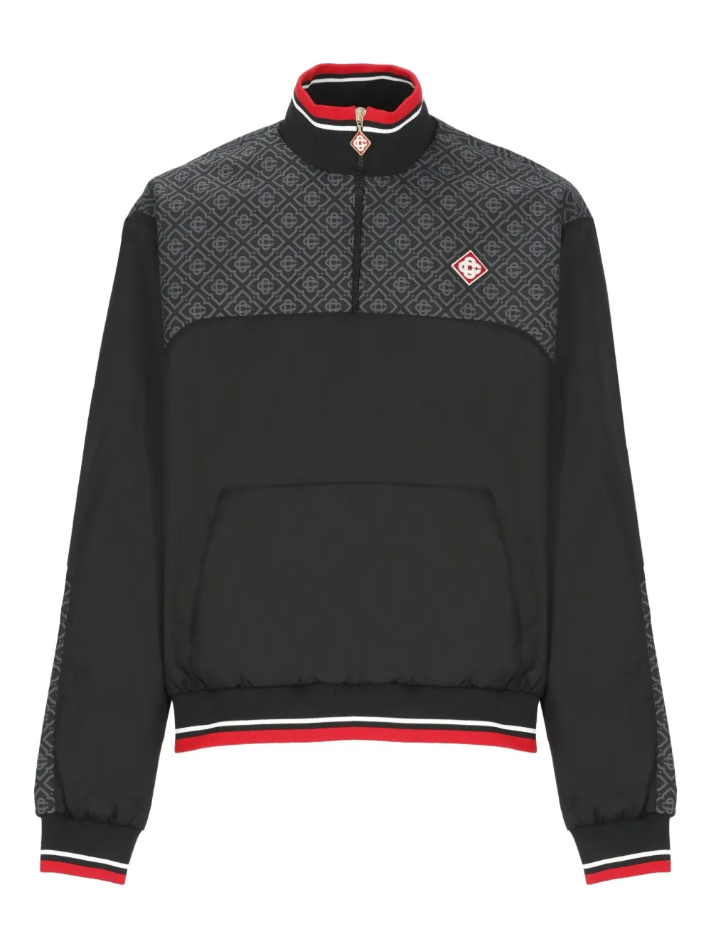 Casablanca monogram half-zip sweater | Black | Image 1