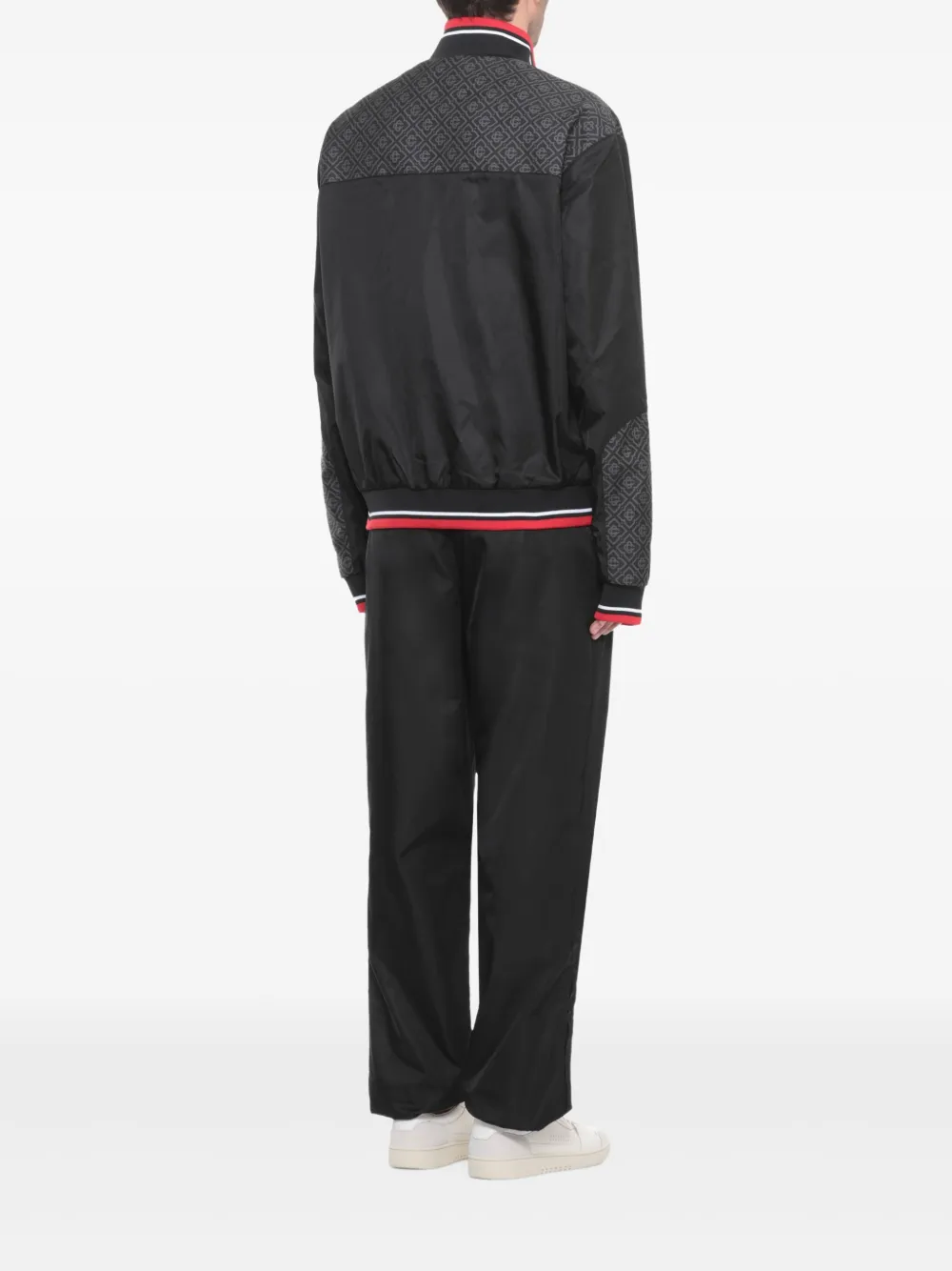 Casablanca Trui met halve rits en monogram Zwart