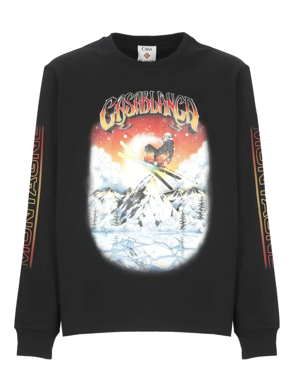 Casablanca printed long-sleeve T-shirt – Black Casablanca printed long-sleeve T-shirt – Black