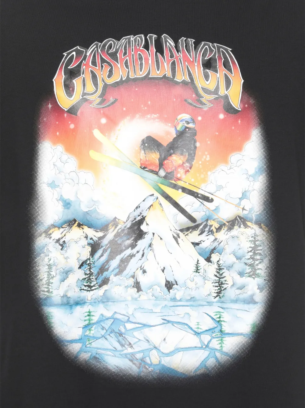 Casablanca T-shirt met print Zwart