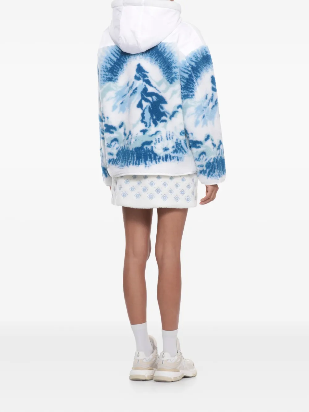 Casablanca Printed Hooded Casual Jacket In Multi