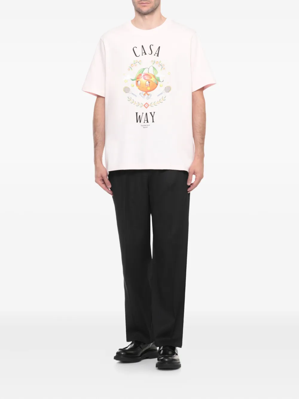 Casablanca T-shirt met print Roze