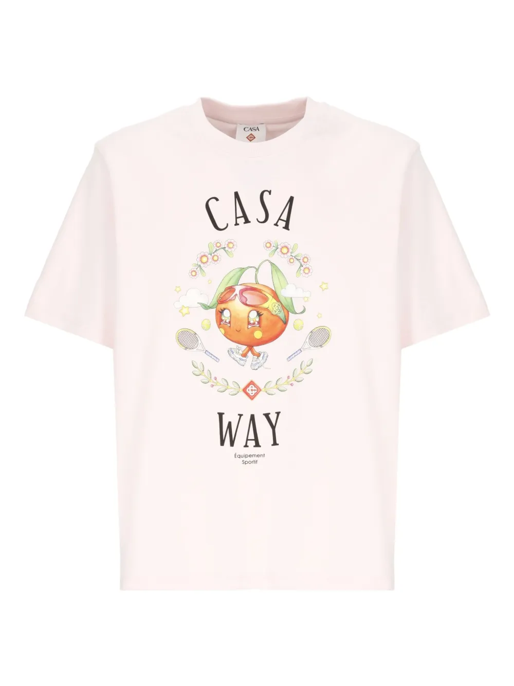 Casablanca playera con cuello redondo y estampado gráfico | rosado | Image 1