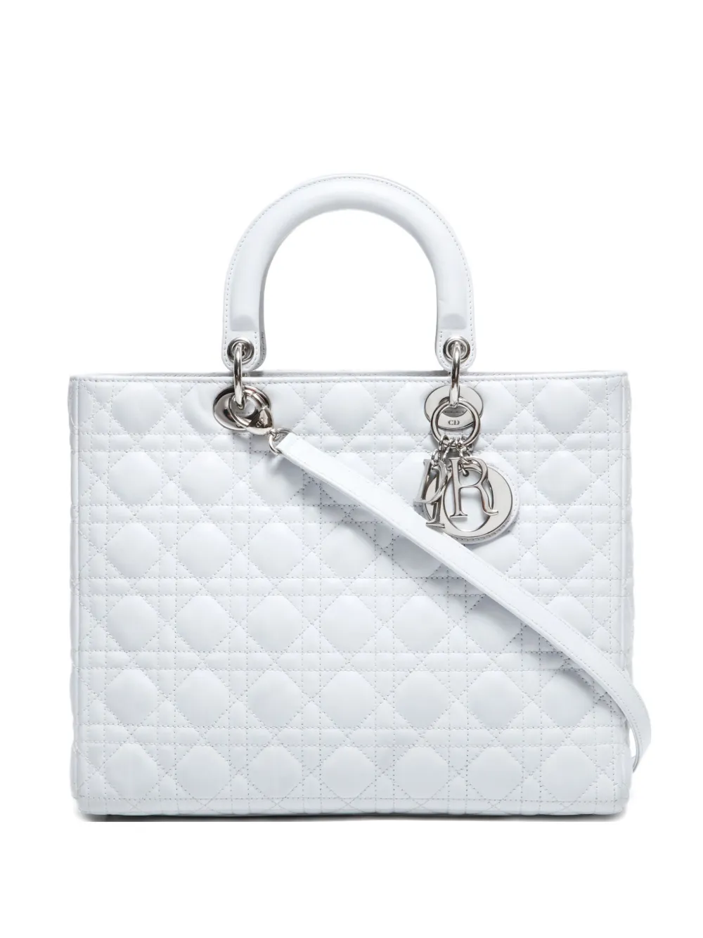 Большая сумка-тоут Lady Dior Cannage, бывшая в употреблении у Christian Dior в 2010-2015 годах