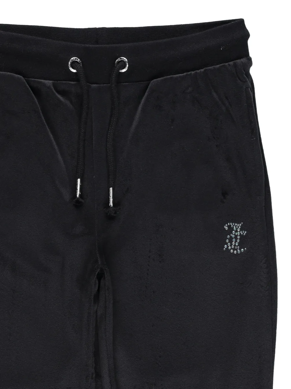 Juicy Couture Kids Trainingsbroek verfraaid met trekkoord Zwart