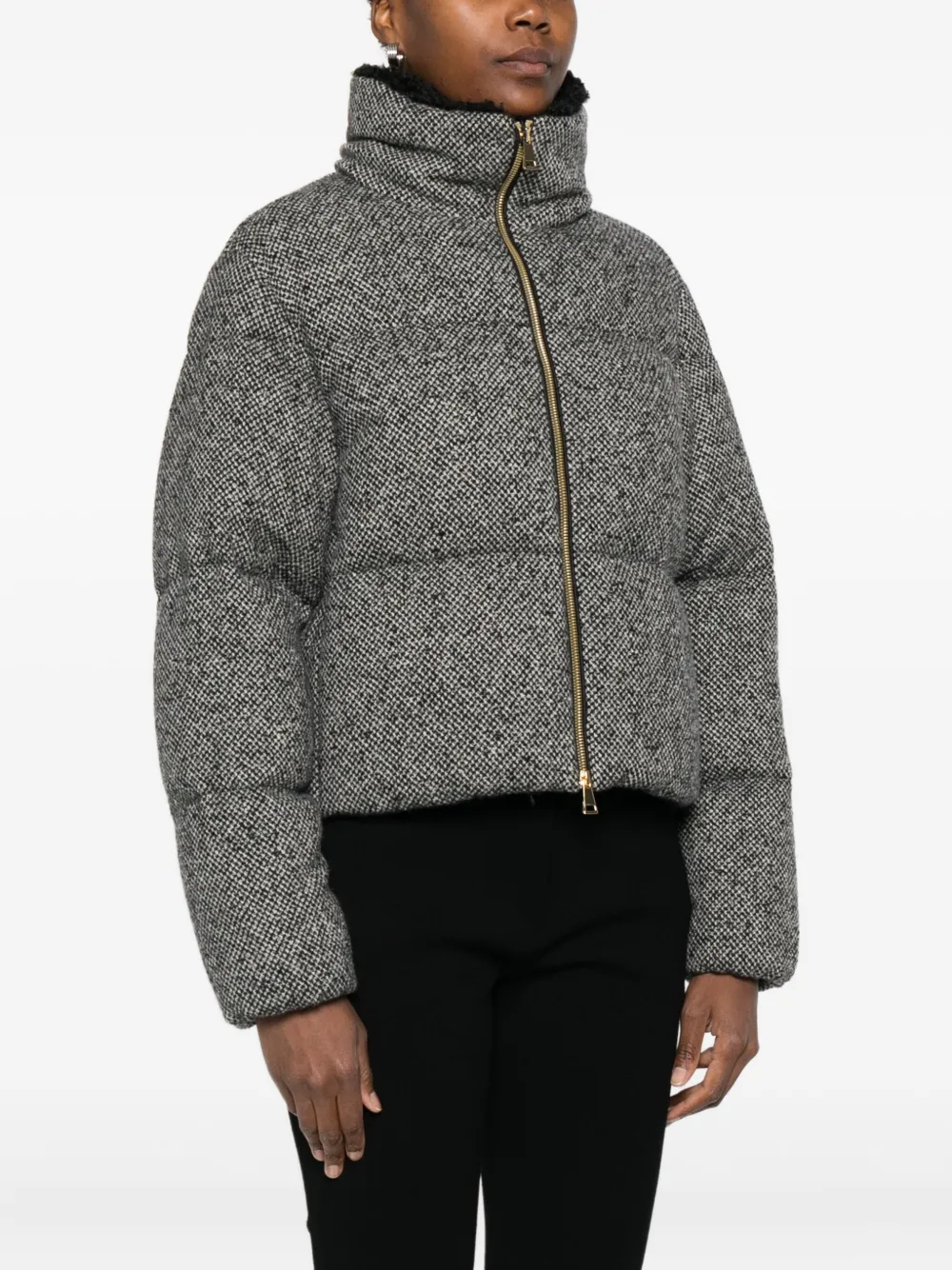 Moncler Zip-up Bomber Jacket In Gray