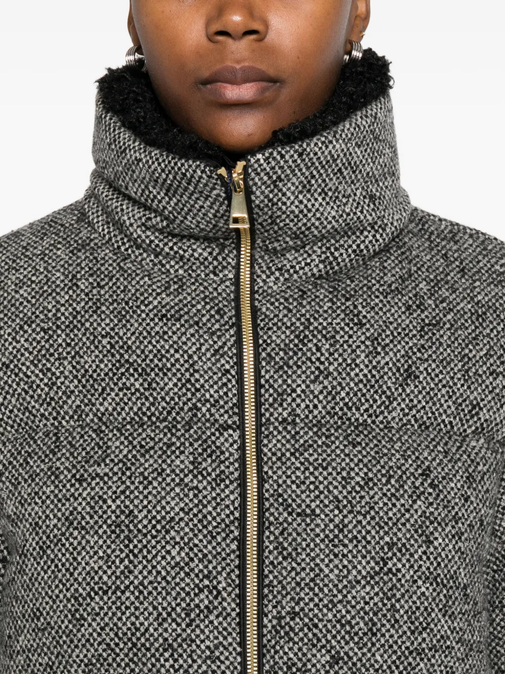 Moncler Zip-up Bomber Jacket In Gray