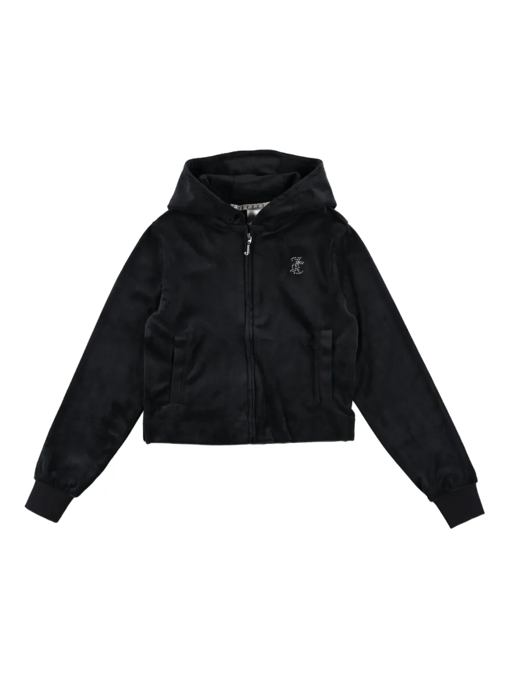 Juicy Couture Kids logo zipped hoodie - Black