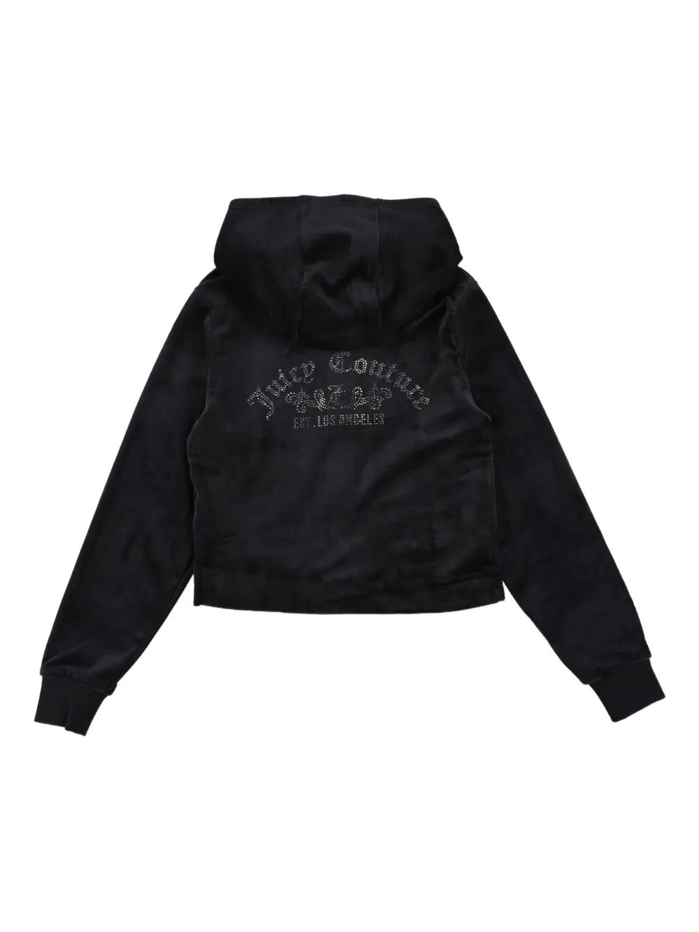 Juicy Couture Logo Zipped Hoodie In Black