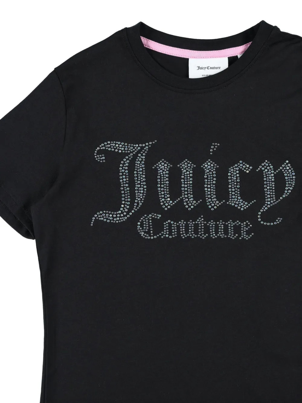 Juicy Couture Kids Verfraaid T-shirt met ronde hals Zwart