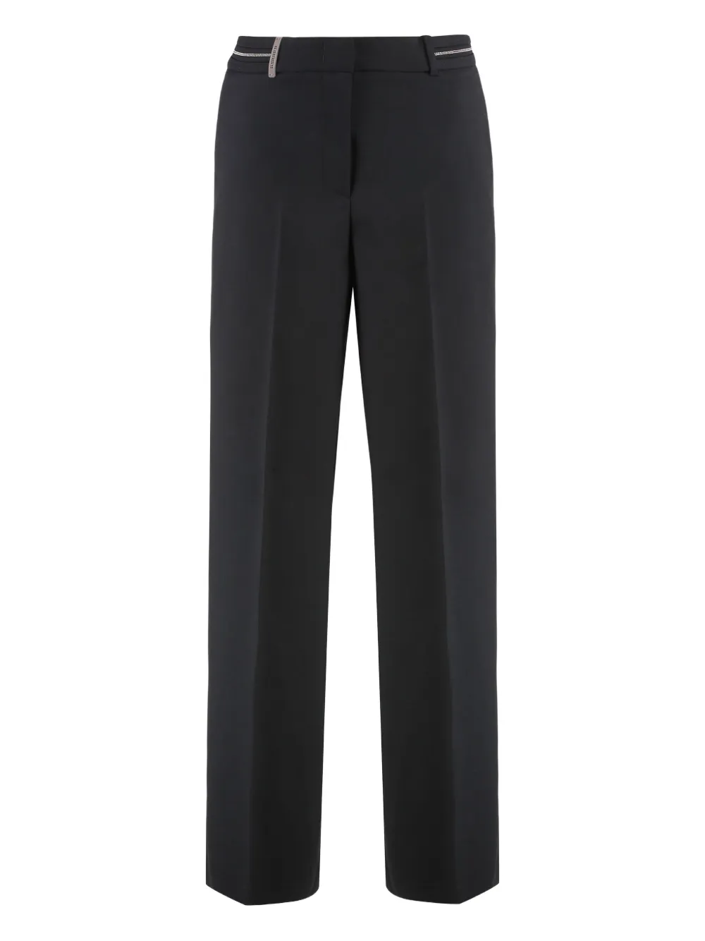 Peserico Straight-leg Casual Pants In Black